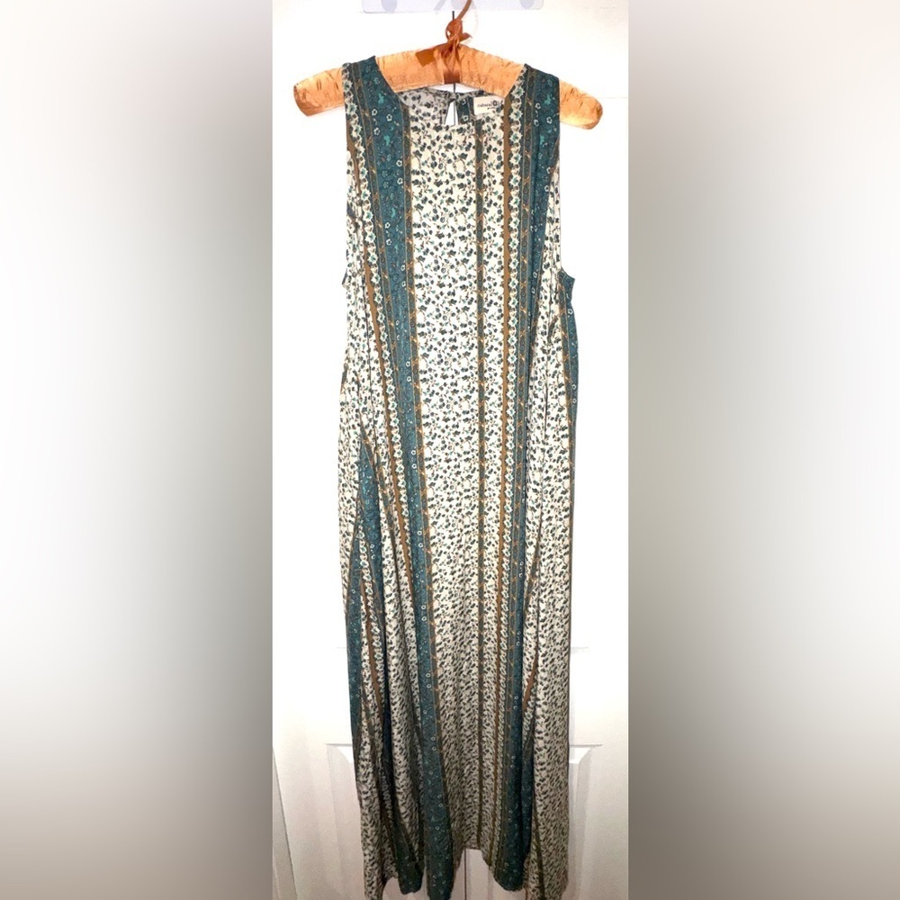 Natural Life Sleeveless Floral Panel Maxi Dress – Medium | EUC